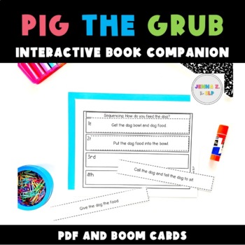 Preview of Pig the Grub Book Companion (Printable PDF and Boom Cards)