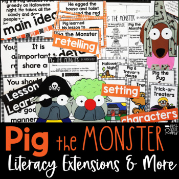 Preview of Pig the Monster Activities Book Companion Reading Comprehension
