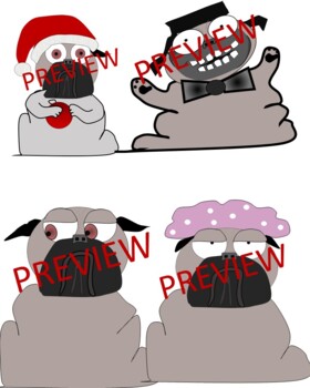 Preview of Pig the Pug Clipart