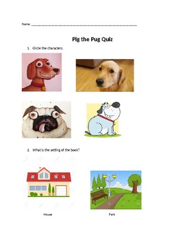 Preview of Pig the Pug Quiz