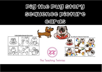 Preview of Pig the Pug Story Sequence Cards