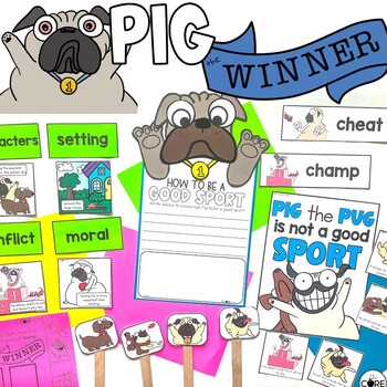 Preview of Pig the Winner Read Aloud - Good Sportsmanship Comprehension Activities