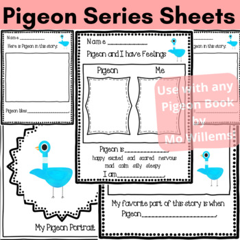 Preview of Pigeon Book Series Response Sheets Set - Mo Willems - Use with any Pigeon Story!