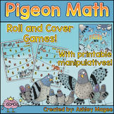 Pigeon Math - Roll and Cover Games with Printable Manipulatives