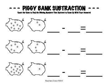 Preview of Piggy Bank Subtraction