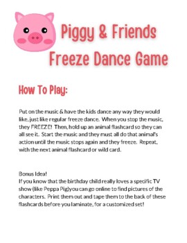 Freeze Dance! - Game Character Edition 