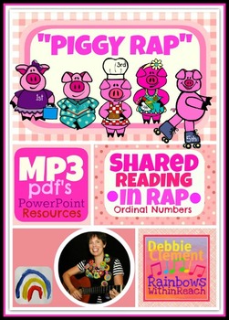 Preview of "Piggy Rap" Shared Reading to the Beat (Ordinal Numbers)