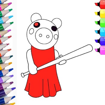 How to Draw Coloring Roblox Piggy: Fun Gift Coloring Book For Kids Who Love  Roblox piggy Diary100 Pages Ruled Blank Pages 6*9 RobloxRoblox Journal For  (Paperback)