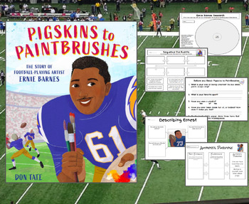 Preview of Pigskins to Paintbrushes - Book Companion - Research, Sequencing, and more!