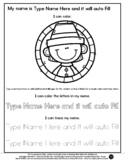 Pilgrim Boy - Name Tracing & Coloring Editable Sheet - #60