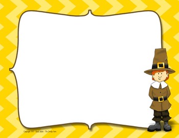Preview of Pilgrim Boy with Yellow Chevron Digi Paper (embedded text area)
