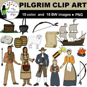 Preview of Pilgrim Clip Art
