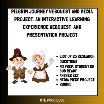 Preview of Pilgrim Journey Webquest and Media Project: An Interactive Learning Experience