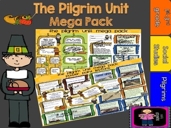 Preview of Pilgrim Unit Mega Pack- includes power point lessons, activities, and test