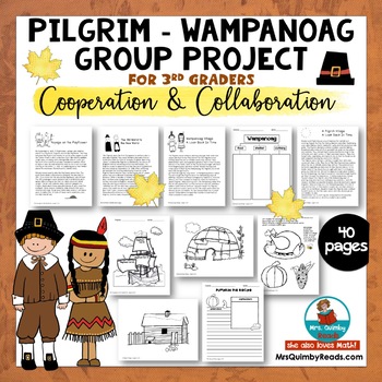 Preview of Pilgrim | Wampanoag Collaborative Group Work | Social Studies | Thanksgiving