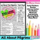 Pilgrims Activity: Pilgrims Word Search (non-fiction, read