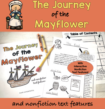 Preview of Pilgrims' Journey on the Mayflower & Nonfiction Text Features Print and Digital