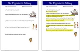 Pilgrims Native Americans Thanksgiving Lesson Activities and Key