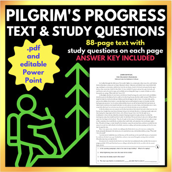 Preview of Pilgrims Progress Full Text and Study Questions for Part 1