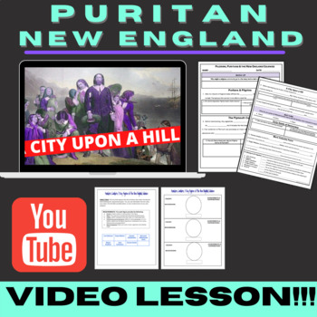 Preview of Pilgrims, Puritans, and the New England Colonies | VIDEO Lesson & Activity!