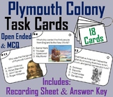 Plymouth Colony Task Cards Activity: Indians, Pilgrims, Ma