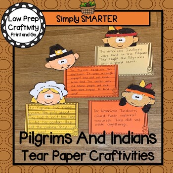 Preview of Thanksgiving Tear Paper Fine Motor Writing Craftivities