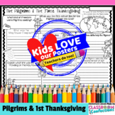 Mayflower Pilgrims and First Thanksgiving Writing Activity