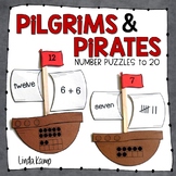 Pilgrims and Pirates Math Number Puzzles to 20
