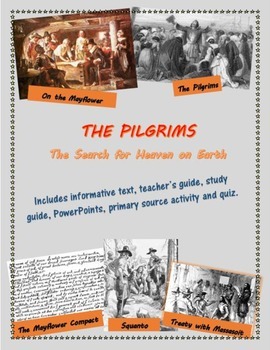 Preview of Pilgrims and Plymouth Colony mini-unit, including text