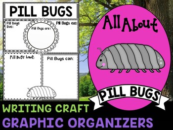 Preview of Pill Bugs : Graphic Organizers and Writing Craft Set : Insects and Bugs