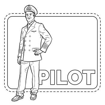 pilot coloring pages