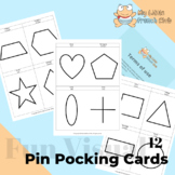 Pin Pocking Shape Cards in French