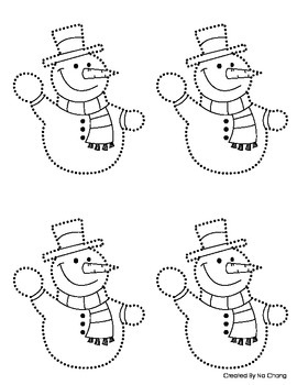 Montessori Pin-Punching Snowman by Montessori Journey | TPT