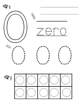 Pin Push-Tracing-Ten Frame Counting Activity (0-10) by Tanya Hildebrand