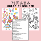 Piñata Color by Number Spanish Questions