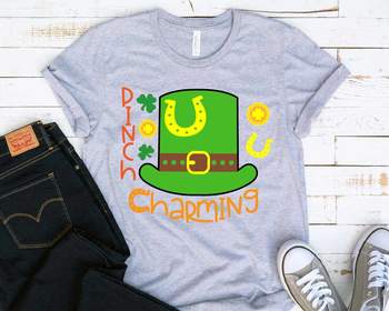 Preview of Pinch Charming SVG St. Patricks Day Shamrock Lucky Clover Leprechaun Luck 1258s