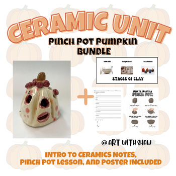 Preview of Pinch Pot Bundle/ Introduction to Ceramics/ Step by Step Instructions