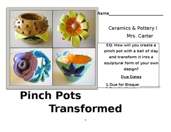 Preview of Pinch Pots Transformed Student Handout