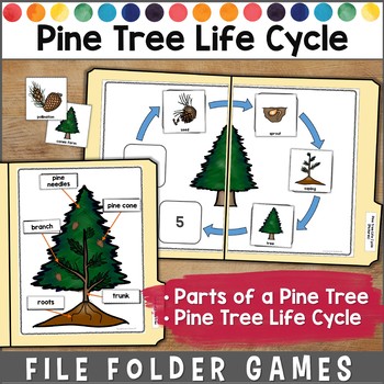Preview of Pine Tree Life Cycle File Folder Games