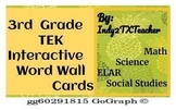 Pineapple 3rd TEK word wall cards bundle