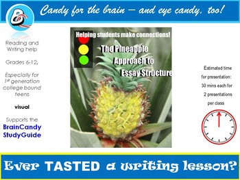 Preview of Essay Structure Outlining - Using all 5 senses! (Pineapple Approach)