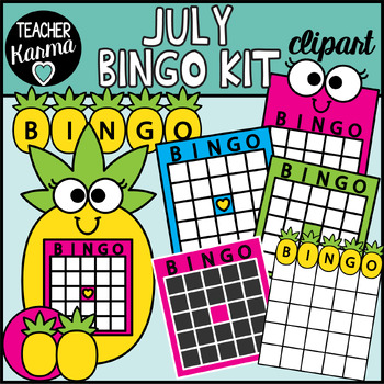 Preview of Pineapple BINGO Templates Kit - July BINGO Games for Summer & End of Year