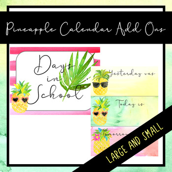 Preview of Pineapple Calendar Add-On Pack (Large and Small)