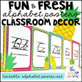 Pineapple Classroom Decor: Alphabet Posters