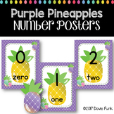 Classroom Decor Pineapple Classroom Number Posters 0-20
