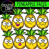 Pineapple Faces: Summer Clipart {Pineapple Clipart}