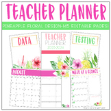 Pineapple Floral Teacher Planner 2023-2024 - Editable