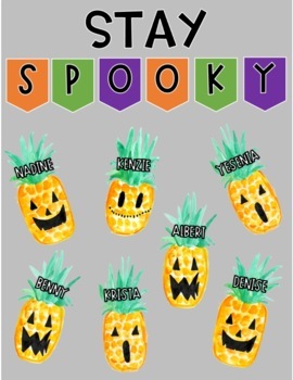 Preview of Pineapple Halloween Door Decor