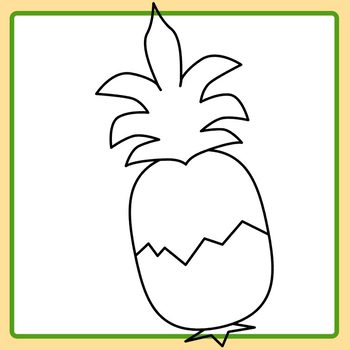 Cute Pineapple Digital Clip Art Clipart Set Personal and Commercial Use