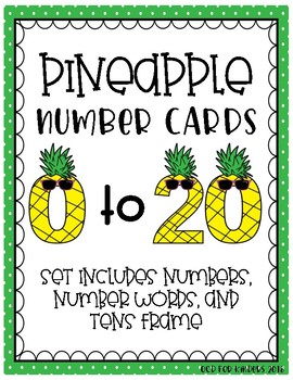 Preview of Pineapple Number Posters 0 to 20